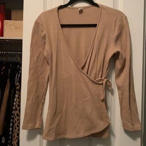 Tan wrap top!